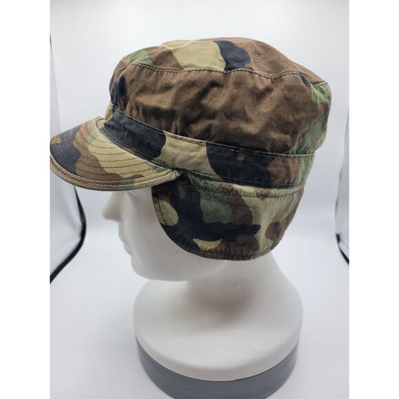 US ARMY—-Military Woodland Camouflage Pattern Class 1 Cap Size 7 5/8 - Picture 3 of 6